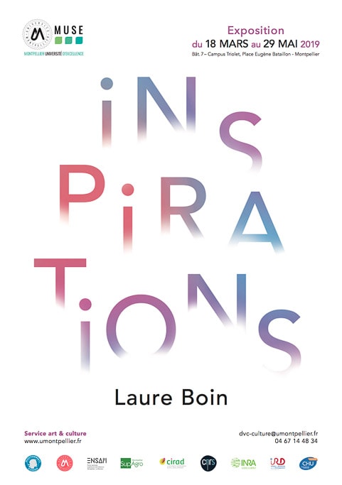 Inspirations, Exposition de Laure Boin à Montpellier, du 18 mars au 29 mai 2019.