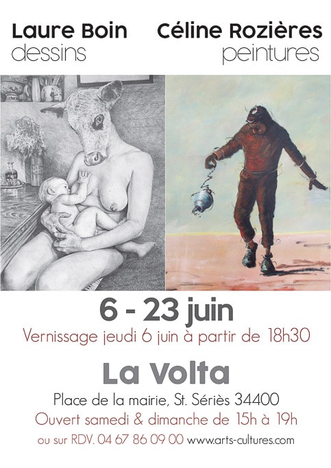 Dessins, Exposition de Laure Boin à St. Sériès, du 6 juin au 23 juin 2019.